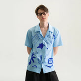 WIID Oceanic Doodle Graphic Half Shirt