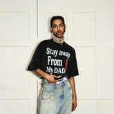 STEEPC Distressed Slogan Full-Print T-Shirt