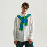WIID Knotted Scarf Graphic Shirt