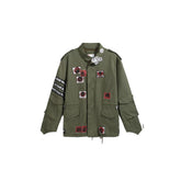 NOTHINGNESS WORLD Slogan Patchwork Multi-Pocket Utility Jacket