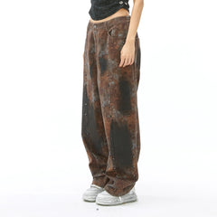 VANN VALRENCE Dirty Fit Studded Straight-Leg Jeans