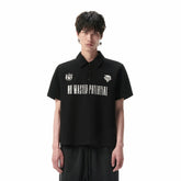 SAVAGEGROWTHWORLD No Wasted Potential Stripe-Back Polo T-Shirt