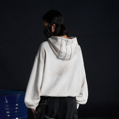 RECOVER ZONE LOGO Embroidered Dirty Wash Hoodie