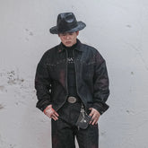 UNDERWATER Bloodstained Raw Denim Jacket