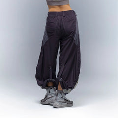 XIPHEVIL Deconstructed Contrast Panel Utility Curved Pants