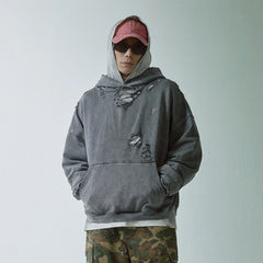 F2CE Essential Oversized Distressed Hoodie