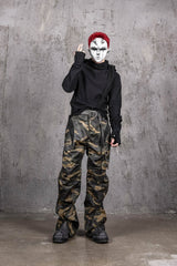 UNDERWATER Cross Embroidered High Neck Long-Sleeve Tee