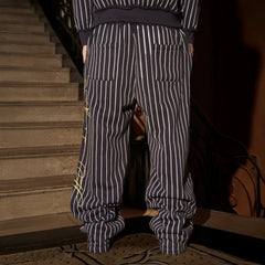 PHANTOMHUNTER Stripe Embroidered Studded Pants