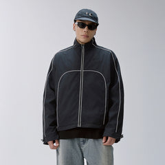 F2CE Contrast Piped Track Jacket