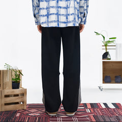 OVERLAPS Striped Panel Track Pants