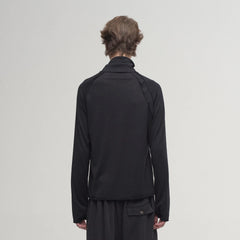 ILNya Nieternite Nifutur Ruffle Tape Shoulder Long Sleeve Tee