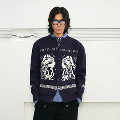 KREATE Fair Isle Button-Up Cardigan