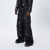 DND4DES Faux Leather Wrinkled Motorcycle Pants