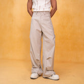CLP Essential Spliced Crinkled Wide-Leg Trousers