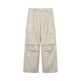 OKAYTHXBYE Subtle Marble Multi-Pocket Cargo Pants