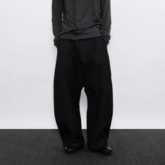 7440 37 1 Symmetrical Pleats Drop-Crotch Jeans
