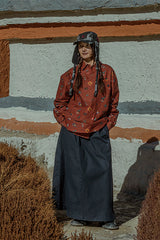 NERHI Asym Tribal Totem Full-Print Shirt
