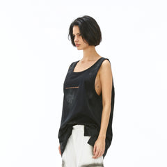 VANN VALRENCE Washed-Dyed Oversized Tank Top