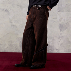 ALVNG AR ANTS Flocked Double-Knee Denim Pants