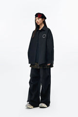 OVERLAPS Back Earth Graphic Overshirt
