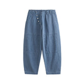 ME DA IGUAL Asymmetrical Snap Wide-Leg Cargo Jeans
