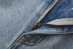 VANN VALRENCE Contrast Panel LOGO Patch Washed Jeans
