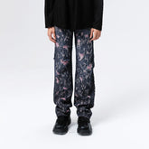 VANN VALRENCE Distressed Washed High-Waisted Straight-Leg Jeans