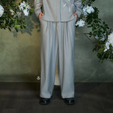 JIECHI Wide-Leg Pleated Suit Pants