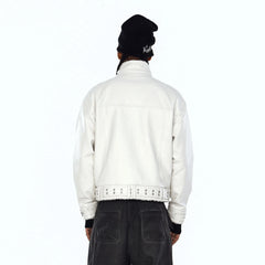 FLYERRER Panel Faux-Fur Lining Biker Jacket