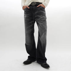 IN EXISTENCE Star Embroidered Corduroy Flare Jeans