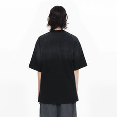 OVERLAPS Gradient Washed Oversized LOGO T-Shirt