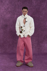 CLP Chunky Bloom Stand-Collar Cardigan