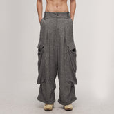 ILNya Nieternite Nifutur Big Pockets Cotton-Linen Wide-Leg Pants
