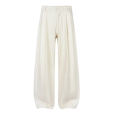 OKAYTHXBYE Pleated Linen-Blend Wide-Leg Trousers