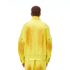 VANN VALRENCE Studded Gradient Stand Collar Oversized Jacket