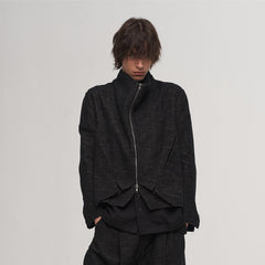 ILNya Nieternite Nifutur Double-Layer Weave Linen Jacket Black