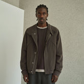 GONGHE REPUB High-Neck Elastic Hem Utility Blouson