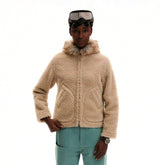 URBAN+FOREST Faux Fur Trim Sherpa Wool-Blend Hooded Jacket