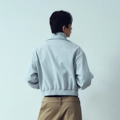 KADAKADA Double-Layer Collar Reversible Plaid Jacket