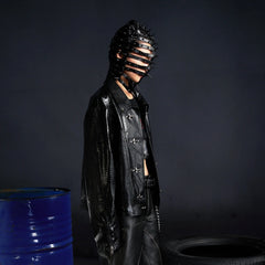 RECOVER ZONE Faux Croc Embossed Hoop-Buckles Jacket