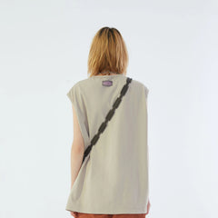 ERROR CODE ROBT Portrait Graphic Mesh Lining Sleeveless Tee