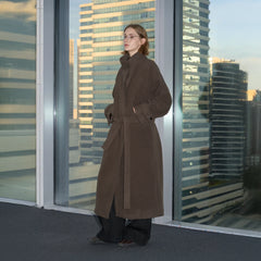 LABELROOM Essential Wool-Blend Funnel Belted Coat