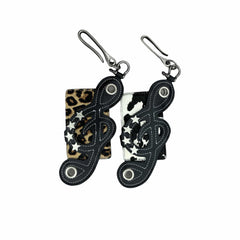 DND4DES Jazz Note Patchwork Haircalf Cardholder