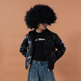 CLP Badge Patch Hooded PU Jacket