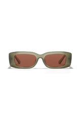 DAMAGE ASIA Retro Matte Rectangular Sunglasses