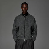 CATSSTAC Wool-Blend Tweed Embroidered Zip Jacket