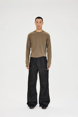 CATSSTAC Retro Curved Seam Panel Raw Jeans