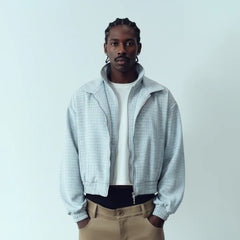 KADAKADA Double-Layer Collar Reversible Plaid Jacket