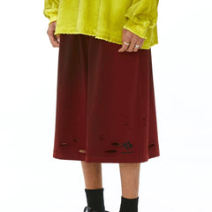 VANN VALRENCE Washed Gradient Distressed Oversized Shorts