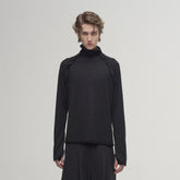 ILNya Nieternite Nifutur Ruffle Tape Shoulder Long Sleeve Tee